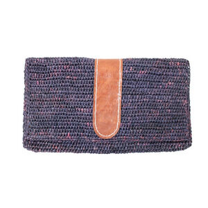 Ibeliv by Liv Clutch Bag Purple Woven Straw